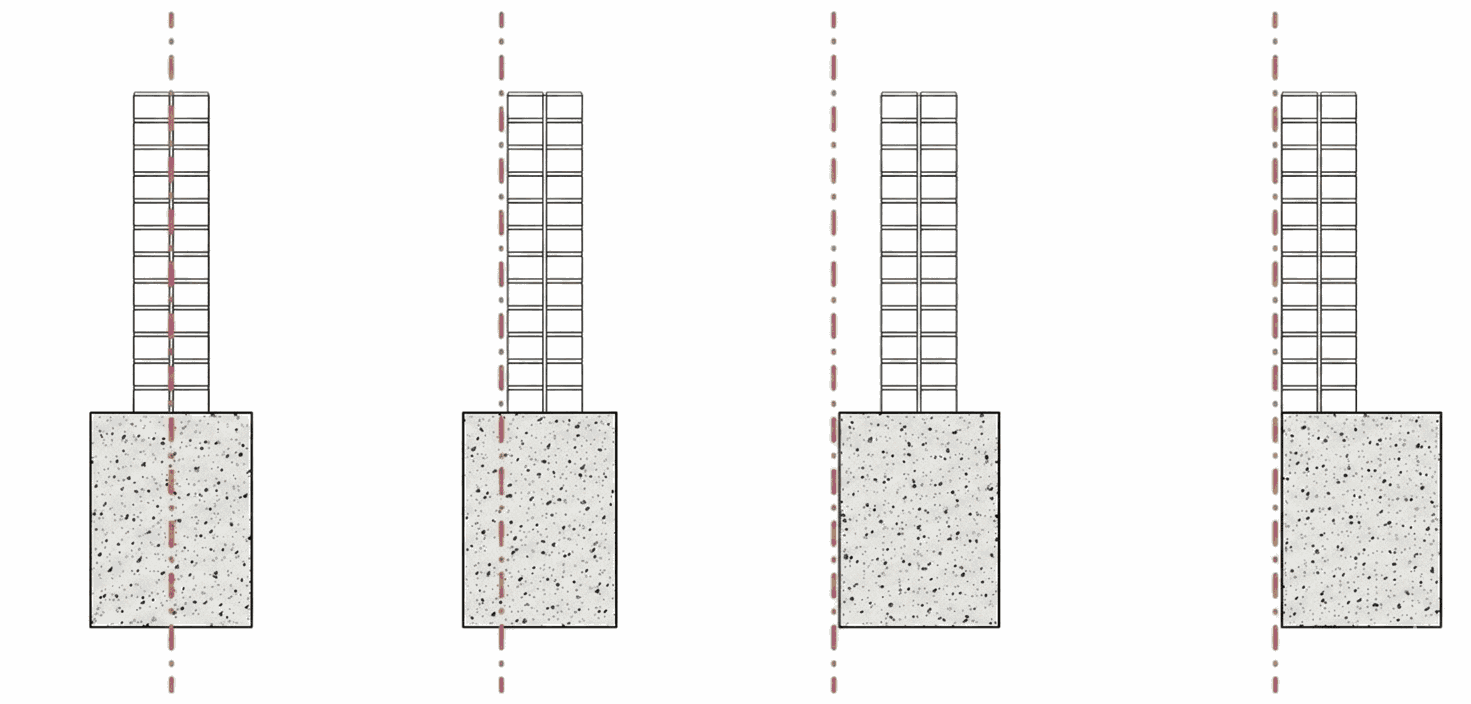 Sketch showing a new wall built along the line of junction between two properties.